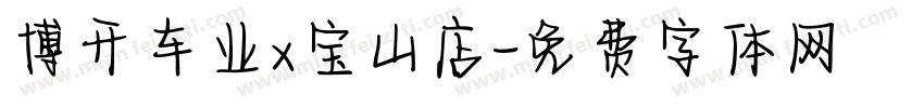 博开车业x宝山店字体转换