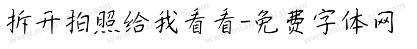 拆开拍照给我看看字体转换