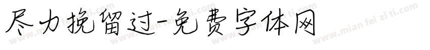 尽力挽留过字体转换