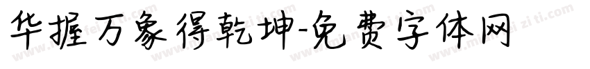 华握万象得乾坤字体转换