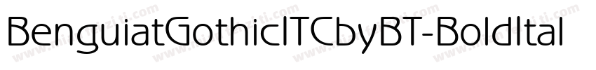 BenguiatGothicITCbyBT-BoldItal字体转换