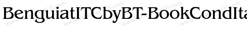 BenguiatITCbyBT-BookCondItalic字体转换