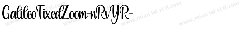 GalileoFixedZoom-nRvYR字体转换