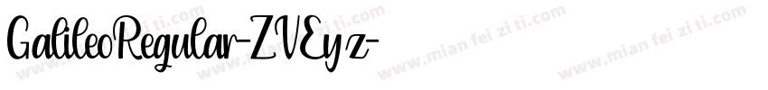 GalileoRegular-ZVEyz字体转换