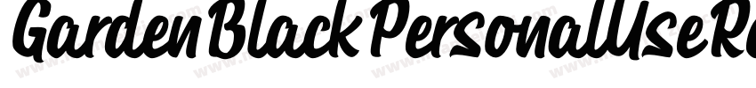 GardenBlackPersonalUseRegular-dY47字体转换