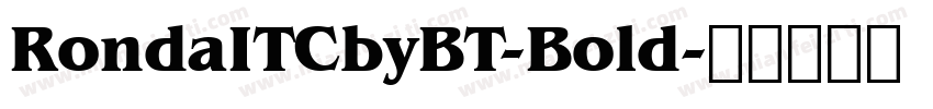 RondaITCbyBT-Bold字体转换