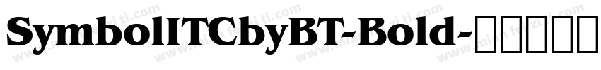 SymbolITCbyBT-Bold字体转换