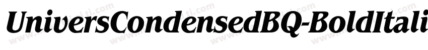 UniversCondensedBQ-BoldItalic字体转换
