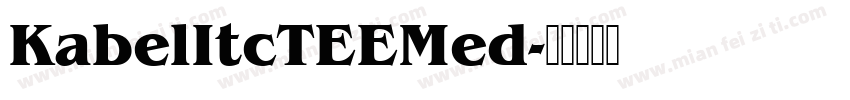 KabelItcTEEMed字体转换