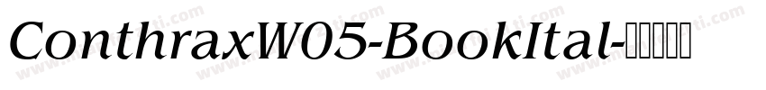 ConthraxW05-BookItal字体转换