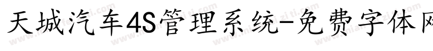 天城汽车4S管理系统字体转换