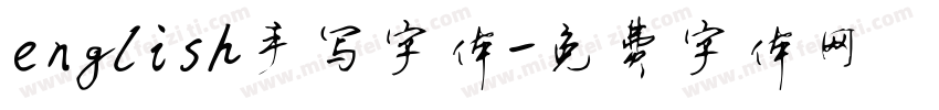 english手写字体字体转换