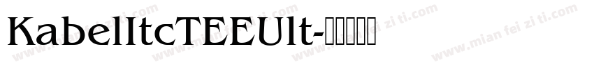 KabelItcTEEUlt字体转换