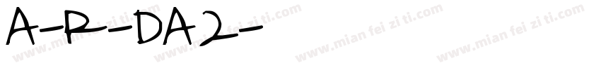 A-R-DA数字字母2字体转换