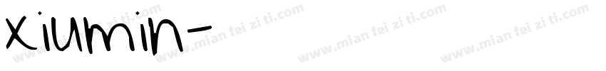 xiumin英文手写体字体转换