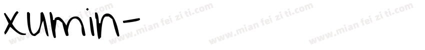 xumin英文手写字体字体转换
