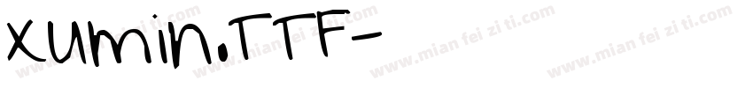 xumin英文手写字体.TTF字体转换