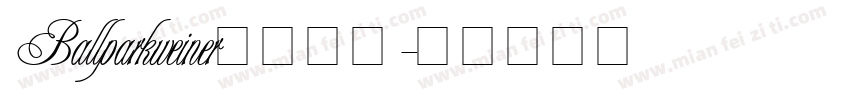 Ballparkweiner英文字体字体转换