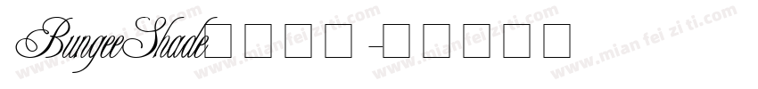 BungeeShade英文字体字体转换
