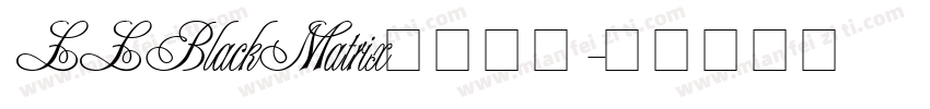 LLBlackMatrix英文字体字体转换