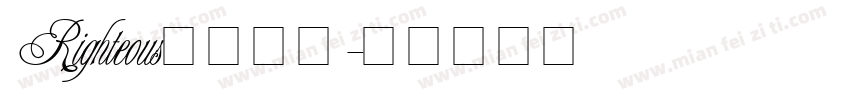 Righteous英文字体字体转换