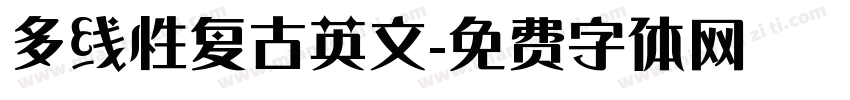 多线性复古英文字体转换