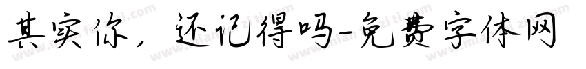 其实你，还记得吗字体转换