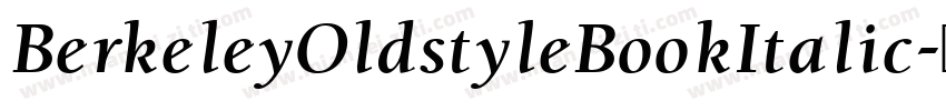 BerkeleyOldstyleBookItalic字体转换
