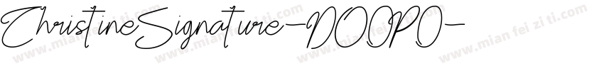 ChristineSignature-DO0P0字体转换