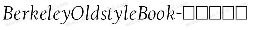 BerkeleyOldstyleBook字体转换