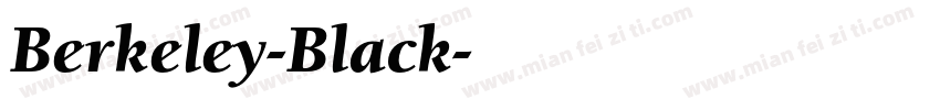 Berkeley-Black字体转换