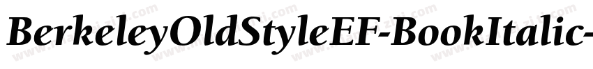 BerkeleyOldStyleEF-BookItalic字体转换