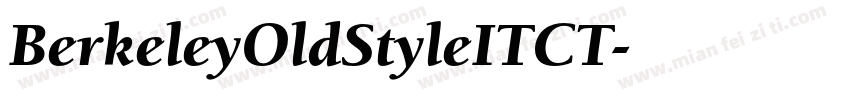 BerkeleyOldStyleITCT字体转换