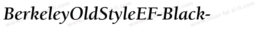 BerkeleyOldStyleEF-Black字体转换