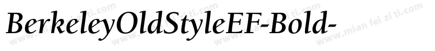 BerkeleyOldStyleEF-Bold字体转换