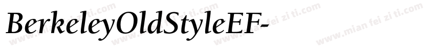 BerkeleyOldStyleEF字体转换
