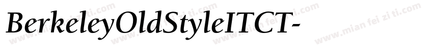 BerkeleyOldStyleITCT字体转换