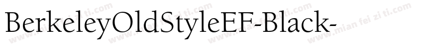 BerkeleyOldStyleEF-Black字体转换