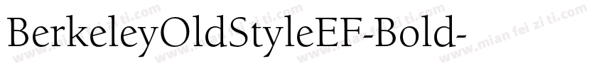 BerkeleyOldStyleEF-Bold字体转换