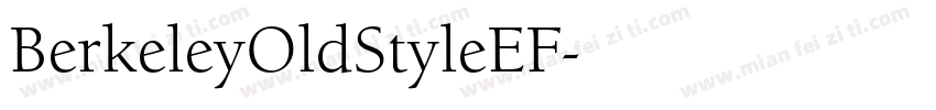 BerkeleyOldStyleEF字体转换