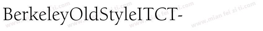 BerkeleyOldStyleITCT字体转换