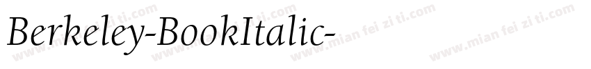Berkeley-BookItalic字体转换