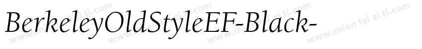 BerkeleyOldStyleEF-Black字体转换