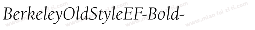 BerkeleyOldStyleEF-Bold字体转换