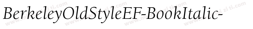 BerkeleyOldStyleEF-BookItalic字体转换
