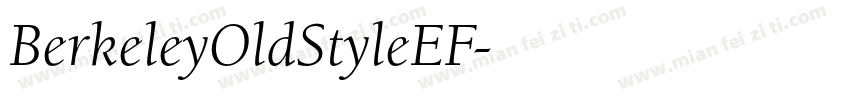 BerkeleyOldStyleEF字体转换