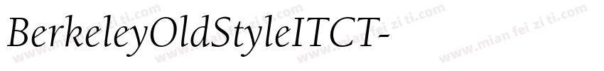 BerkeleyOldStyleITCT字体转换