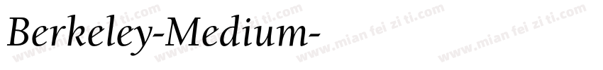 Berkeley-Medium字体转换