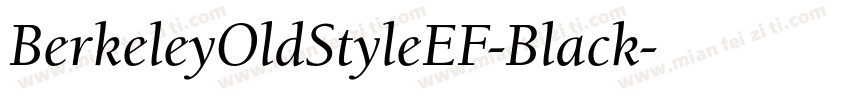 BerkeleyOldStyleEF-Black字体转换