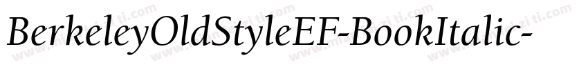 BerkeleyOldStyleEF-BookItalic字体转换